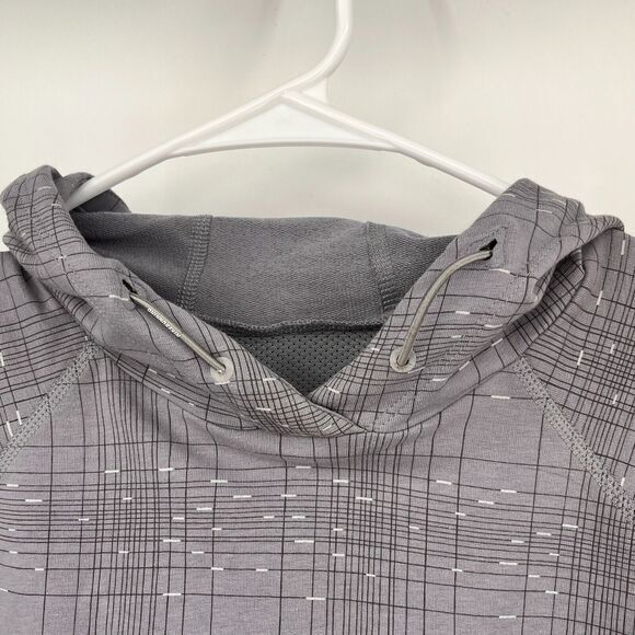 Nike Dri-Fit Run Jog Vented Hoodie Reflective Size L Long Sleeve Reflective Gray - Picture 3 of 13